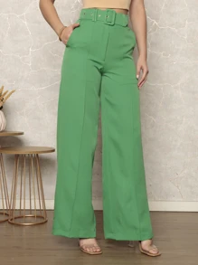 Women Pants - 綠色 - 查看 3