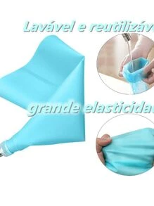 24 Pçs Saco De Confeitar De Silicone  Promoção  A7-31 - Azul - Visão 2