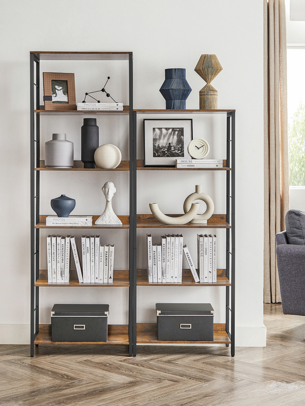 VASAGLE 6Tier Bookshelf, Bookcase for Office, Shelving Unit, with Back