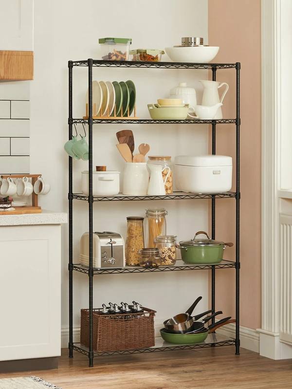 SONGMICS Garage Shelving, Wire Shelving Unit, Kitchen Storage Rack with