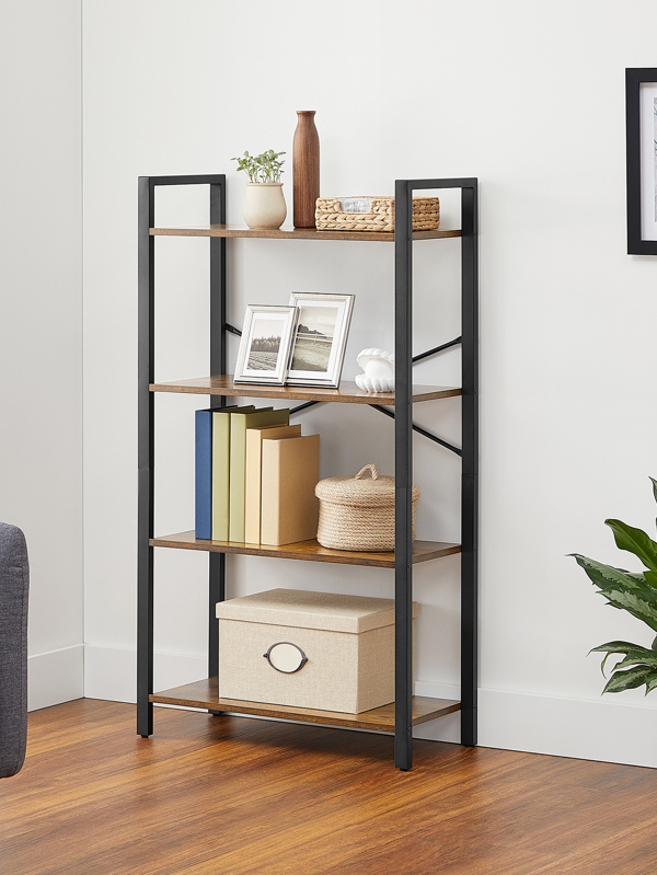 VASAGLE Bookshelf, 4Tier Shelving Unit, Bookcase, Book Shelf SHEIN USA