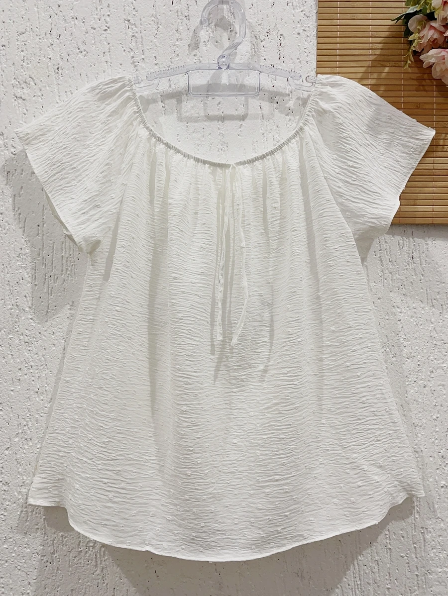 Plus Size Women Tops - 白色 - 查看 1