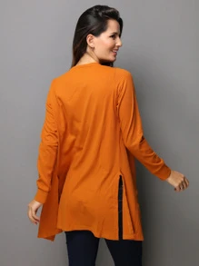 Women Cardigans - لون برتقالي - مشاهدة 2