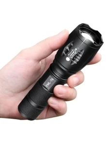 Ultra Powerful Rechargeable Hand Lamp Durable Aluminum For Emergencies Sports Cycling Fishing Camping Night - 黑色 - 查看 2
