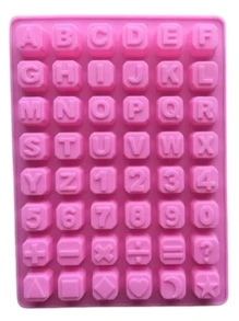 MOLDE DE CUBO DEL ALFABETO - Rosa - Ver 1