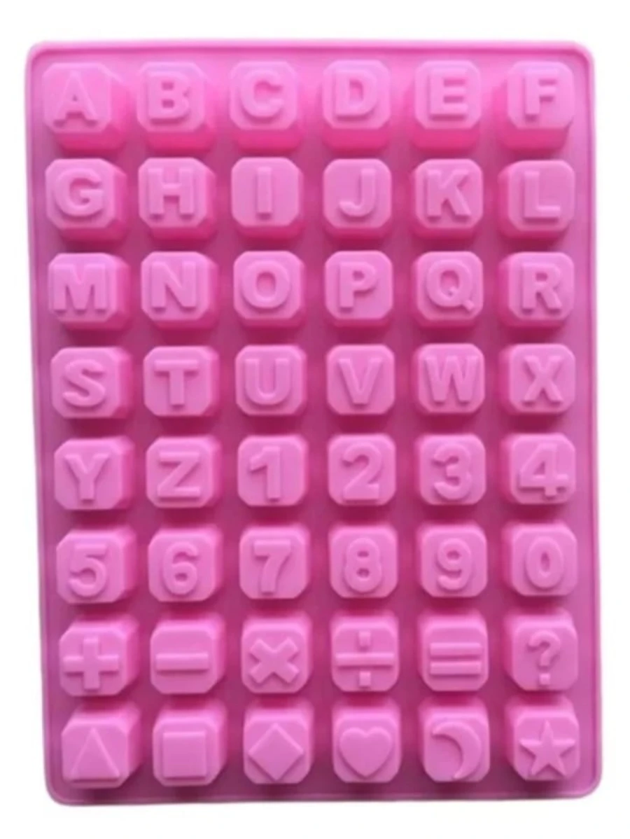 MOLDE DE CUBO DEL ALFABETO - Rosa - Ver 1