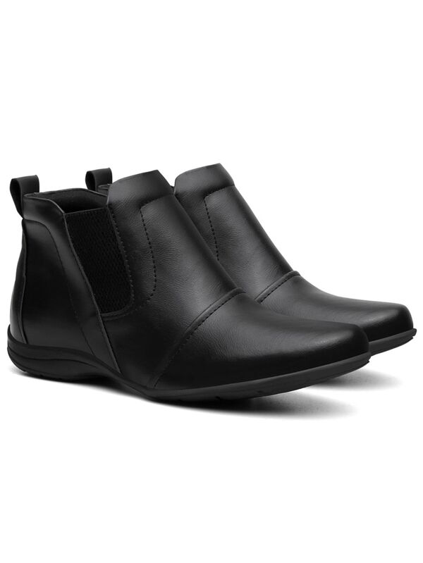 Bota Feminina Cano Baixo Elástico Calce Fácil Conforto