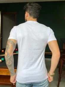 CAMISETA MASCULINA SLIN FIT BASICA ALGODÃO