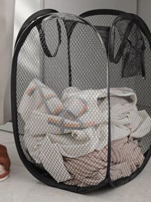 Cesto Organizador Grande Para Roupas E Brinquedos 40*40*70CM  Promoções (A1-1) - Preto - Visão 3