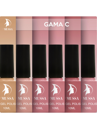 GAMA ESMALTE GEL SEMIPERMANENTE UV 6 PIEZAS 10 ML LE MUSSA