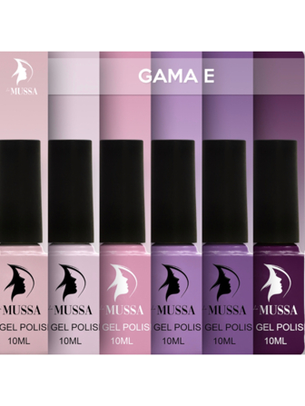 GAMA ESMALTE GEL SEMIPERMANENTE UV 6 PIEZAS 10 ML LE MUSSA
