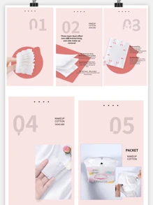 APremium Cotton Makeup Remover Pad 100pcs - White - View 7