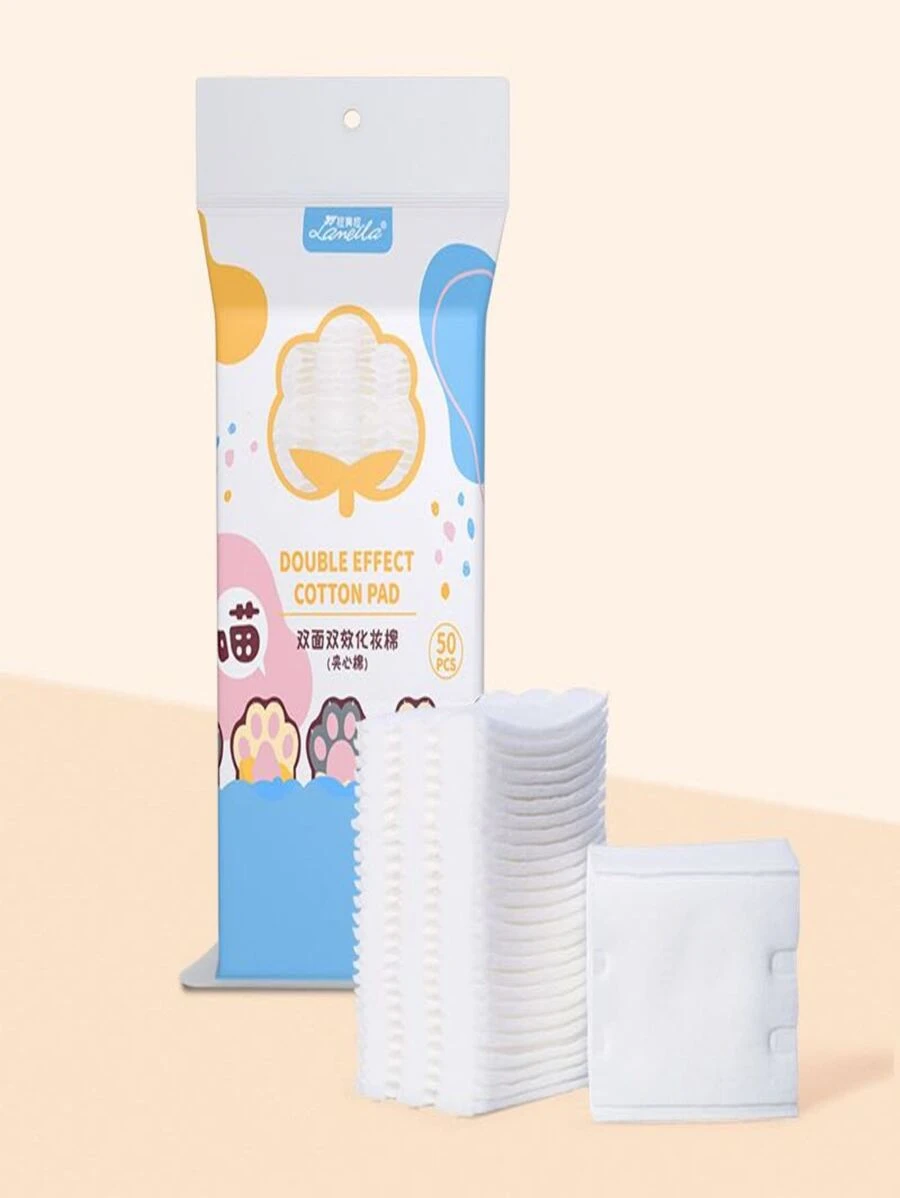 Almohadilla Desmaquillante de Algodon Premium 50pz - Blanco - Ver 1