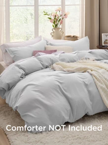 Bedsure Funda Nórdica - Juego de Funda Nórdica Suave Prelavada, 2/3 Piezas, 1 Funda Nórdica con Cierre de Cremallera y 1/2 Fundas de Almohada, Edredón No Incluido - Oyster Mushroom - Ver 2