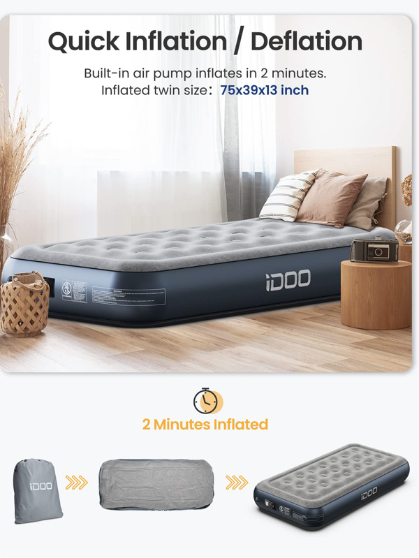 iDOO Twin Size Inflatable Air Mattress with Builtin Pump SHEIN USA
