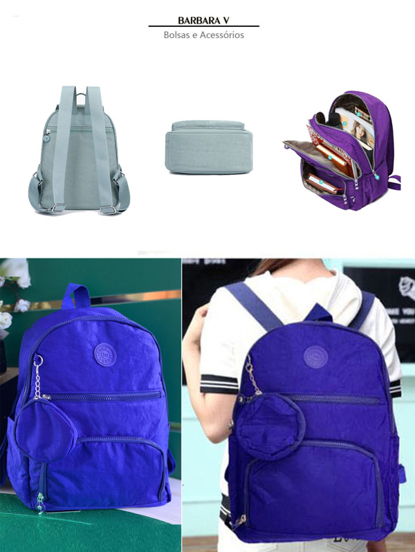 BARBARA V BOLSAS/mochila unisex com estojo