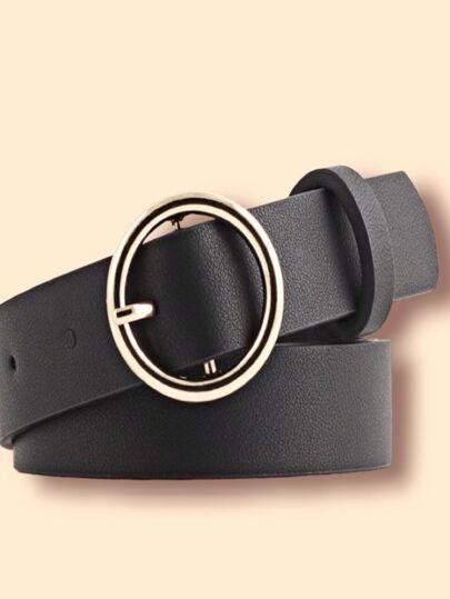 Cinto Plus Size Redondo Simples Prata