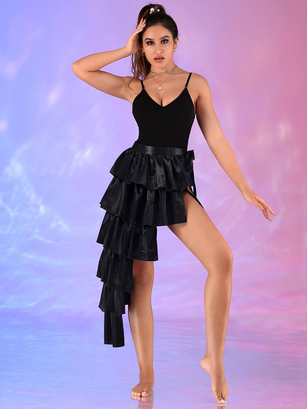 Victray Women's Costume Skirt Belly Dance Hip Scarf Latin Dance Skirt Festival Party Skirt for