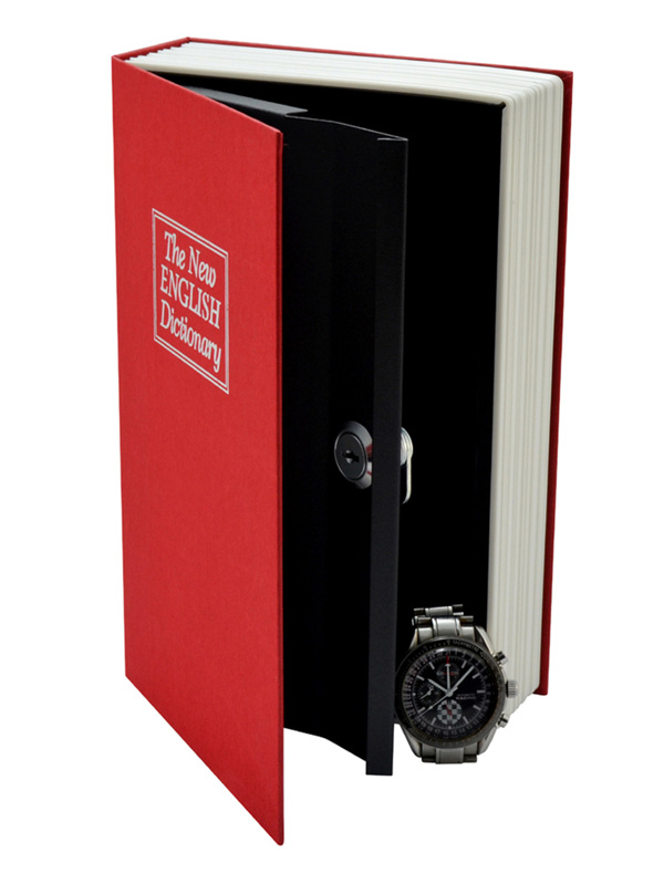 Caja De Seguridad Tipo Enciclopedia Roja 9 PuLG
