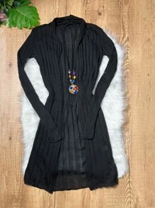 Casaco Feminino longo cardigã moda feminina