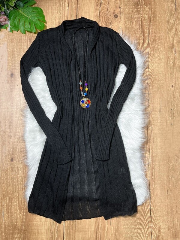 Casaco Feminino longo cardigã moda feminina