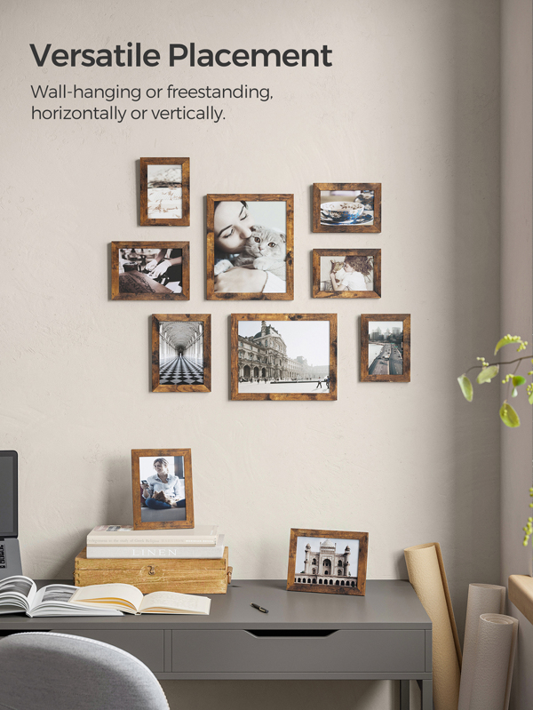 SONGMICS Picture Frames, 10 Pack Collage Picture Frames with Two 8x10