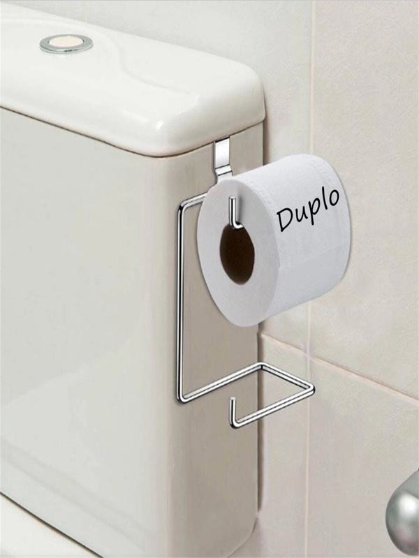 Suporte Papel Higiênico Duplo Para Caixa Acoplada Cromado