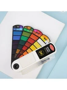 Pinturas Acuarelas Profesionales 24 Colores con Pincel y Almohadilla - Multicolor - Ver 1