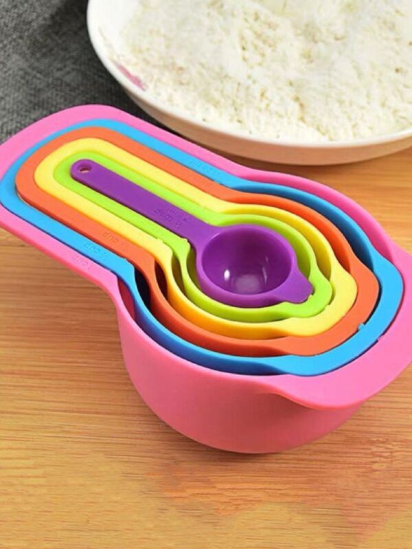 Kit Medidor De Cozinha com 6 Peças Colheres Coloridas