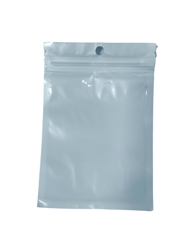 Saco Zip 6X10 Frente Transparente e Fundo Branco com Furo para pendurar 100 unidades - Kafe Embalagens