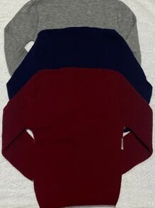 Kit com 3 blusa de moletom flanelado infantil  para menino sueter de frio tricot de criança