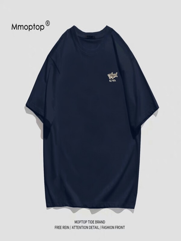 Camiseta bordado  Gola redondo 100% algodão Manga curta Unissex peruano Básica Original Camiseta Masculina Marca 100% Algodão 30.1 PERUANA coelho