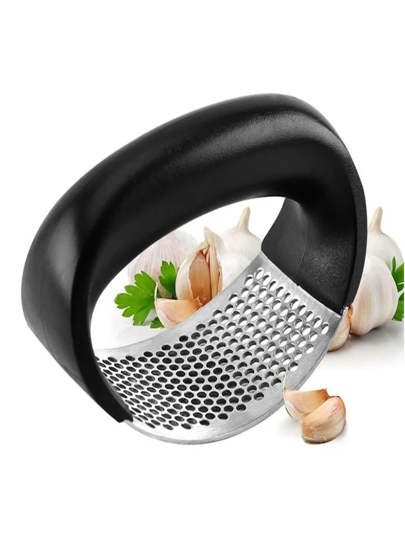Espremedor Amassador de Alho Inox Manual Com Pressão