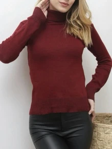 Blusa Gola Alta Femininas Básica Tricô Cacharréu Cacharrel