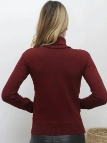 Blusa Gola Alta Femininas Básica Tricô Cacharréu Cacharrel