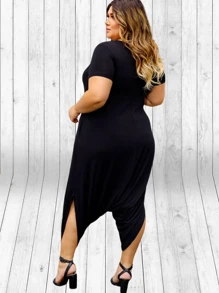 Macacao Saruel Plus Size Viscolycra Veste do 38 ao 48