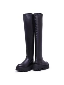 Bota Feminina Over Improvizzo Cano Longo Tratorada - Preto