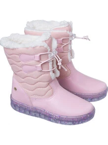 Bota Menina Confortável Rosa Feminina Inverno Camin Calçados