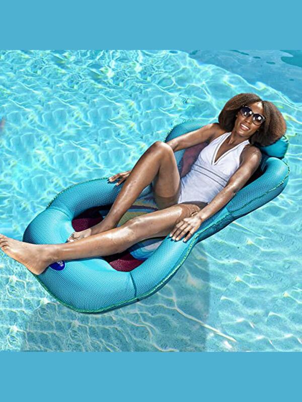 Sloosh 67x33 inch Inflatable Luxury Pool Lounger for Adults Outdoor