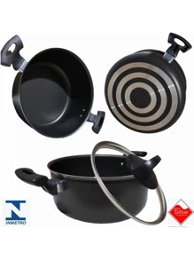 Jogo De Panelas 5 Peças Teflon Com Antiaderente + 5 Espátulas de Nylon