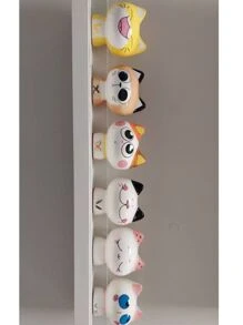 Unidade Enfeite de Gatos Fofos HYQ0767 - Amarelo - Visão 4