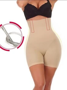 Shorts Cinta Modeladora com 4 Barbatanas de Aço para Compressão
