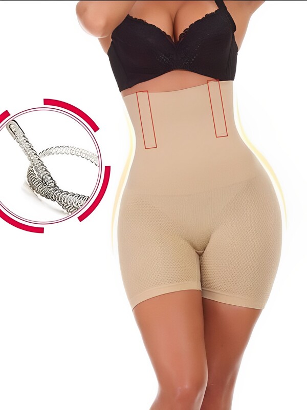 Shorts Cinta Modeladora com 4 Barbatanas de Aço para Compressão
