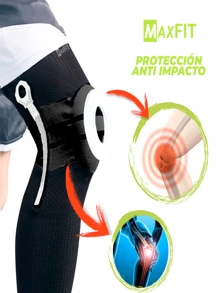 MAXFIT SPORTS Par de Rodillera deportiva de compresión larga MAXFIT / Modelo HX926 - Negro - Ver 6