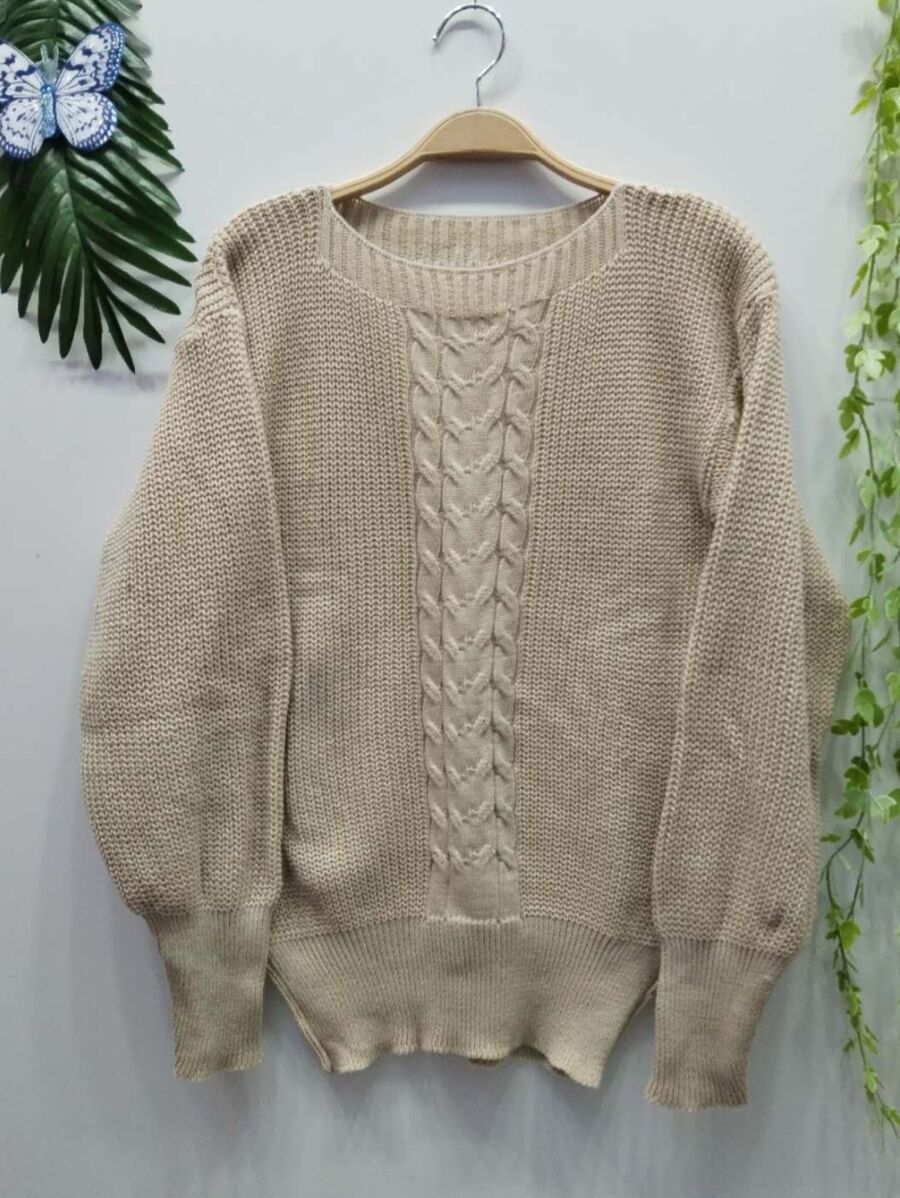 Women Sweaters - Màu Khaki - Xem 1