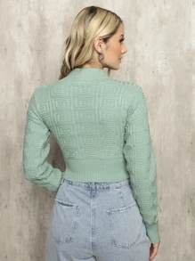 Women Sweaters - 霧霾藍 - 查看 2