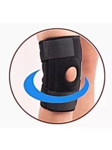 Orthopedic Sports Knee Pad Supports Patella Lateral Support Adjustable Compression - 黑色 - 查看 10