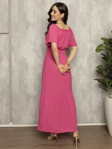 Women Dresses - 珊瑚粉 - 查看 2