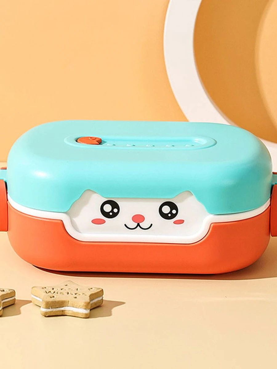 CAT Topper Kawaii Children's Lunch Box - Multicolor - View 1