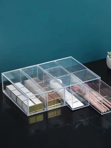 Organizador Multifuncional De 4 Camadas Caixa De Armazenamento De Cosméticos Gaveta Acrílica Transparente bonito
